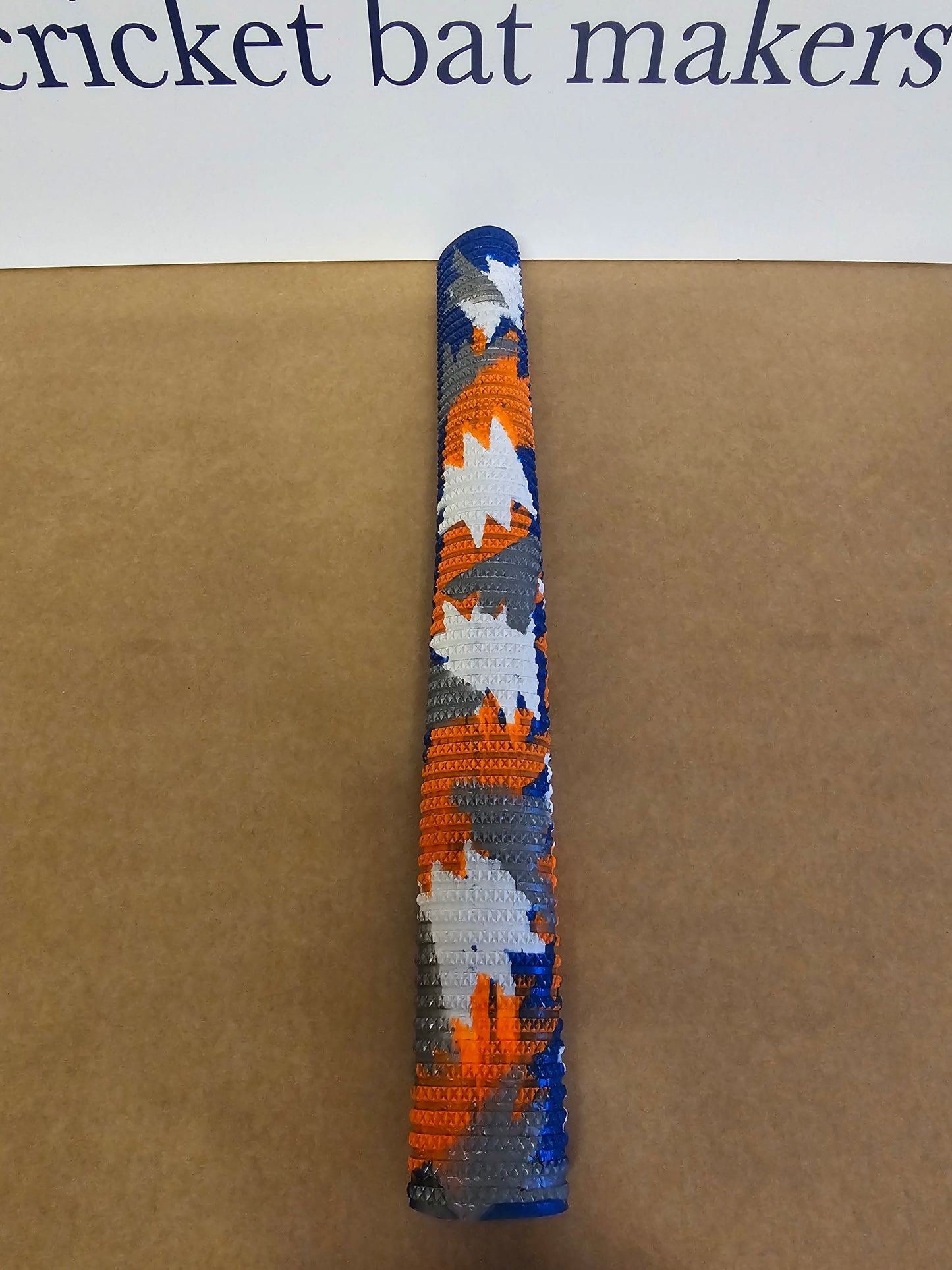 Blue, Orange Camo Cricket Bat Grip